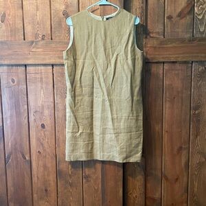 Theory Tan Sleeveless Shift Dress
